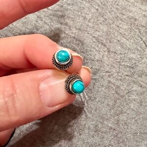 Sterling silver and turquoise studs